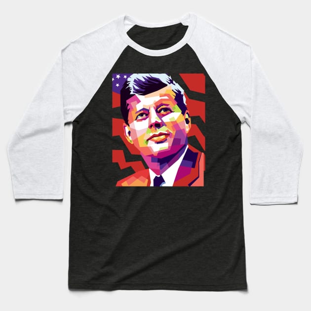 John F kennedy Baseball T-Shirt by Danwpap2